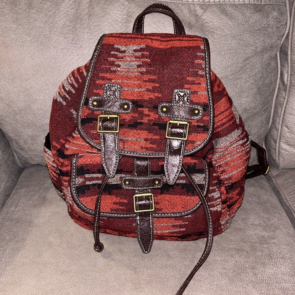 50%off w❤️ NWOT Arizona Jean Co. Flap Backpack wool blend tribal Aztec  was $60